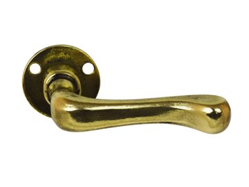 TOSCA - Brass door handle on rose by GIARA ART DESIGN-BRONZE - view 3